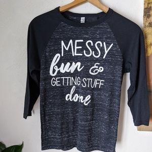 Cute baseball 3/4 sleeve t-shirt